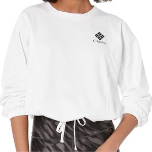 Columbia Women Trek Seasonal Fleece Sweatshirt White Size M